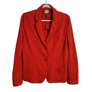 Armani Collezioni Red Two Button Blazer Jacket Made in Italy Women's Size 10